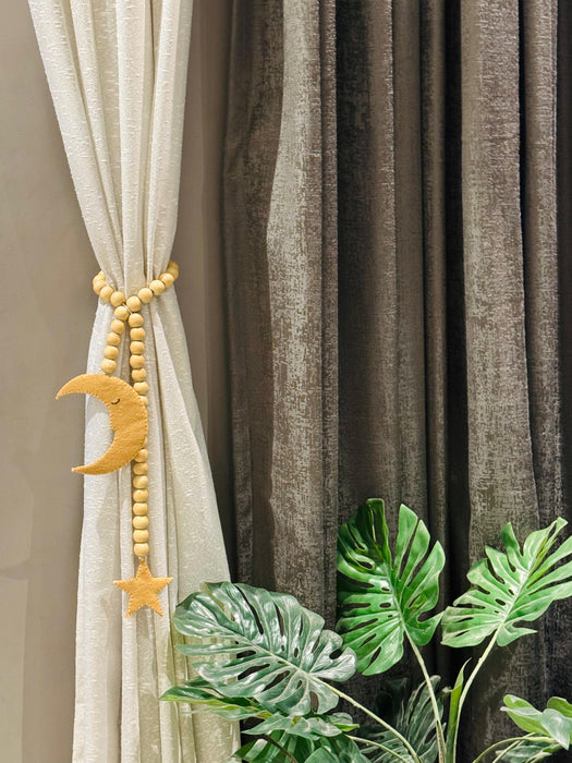 Woody Moon Curtain Tie-Set of 2