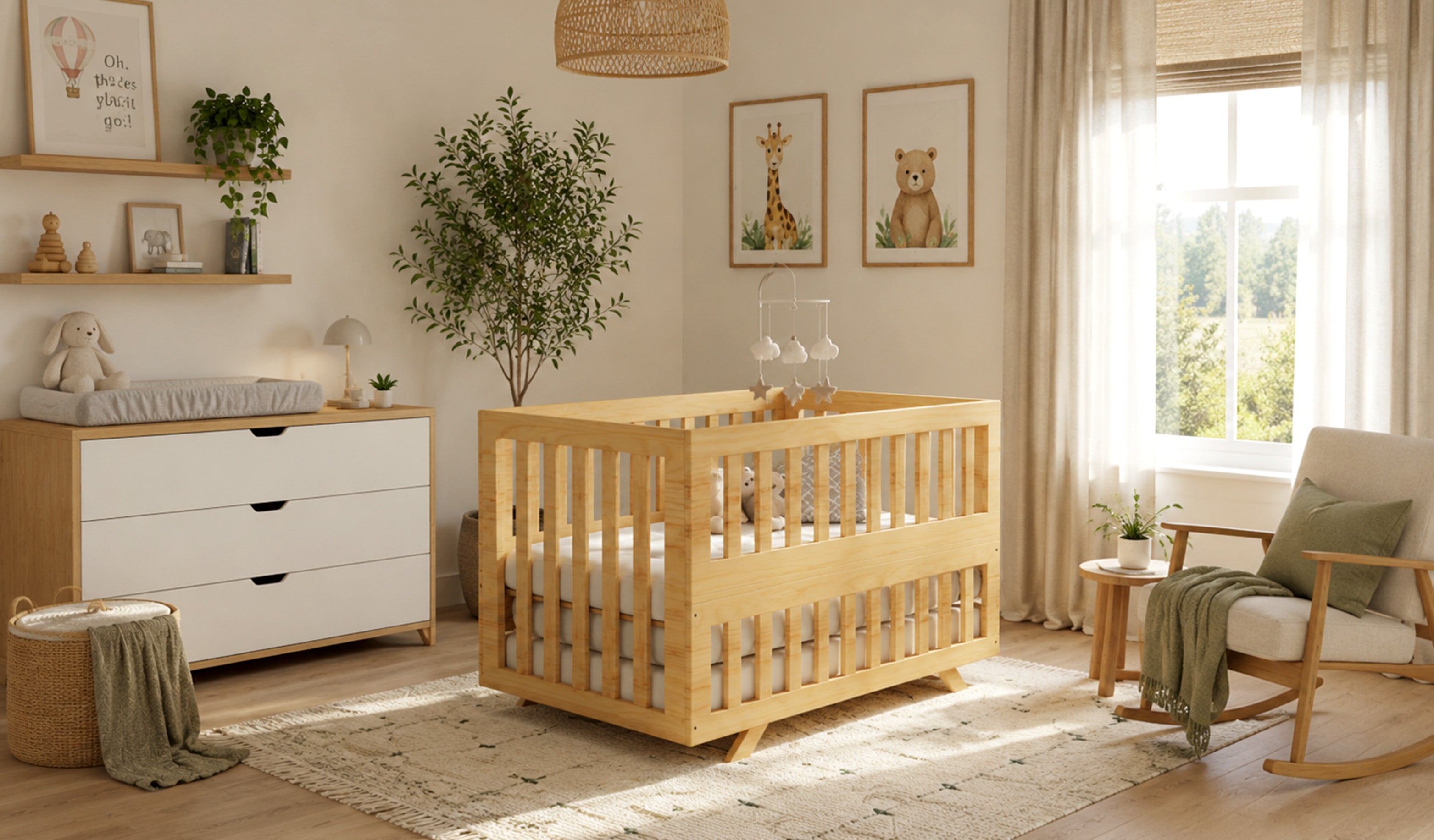 Wooden Baby Cot