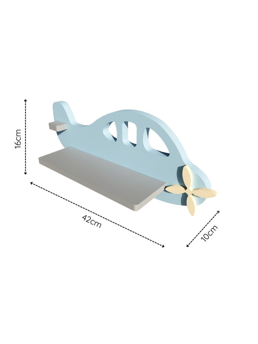 Fly High Shelf - Airplane-Shaped Wall Shelf for Kids