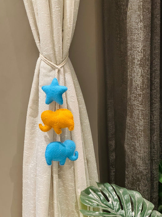 Starry Safari Curtain Tie-Set of 2