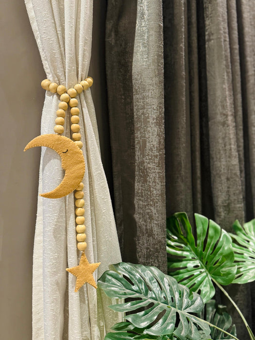 Woody Moon Curtain Tie-Set of 2