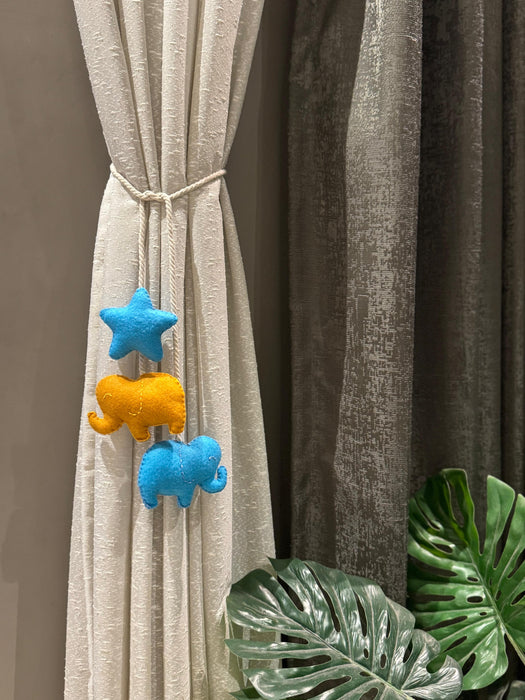 Starry Safari Curtain Tie-Set of 2
